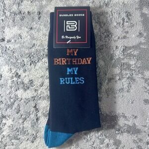 MY BIRTHDAY  MY RULES UNISEX  Fun Novelty Sock NEW